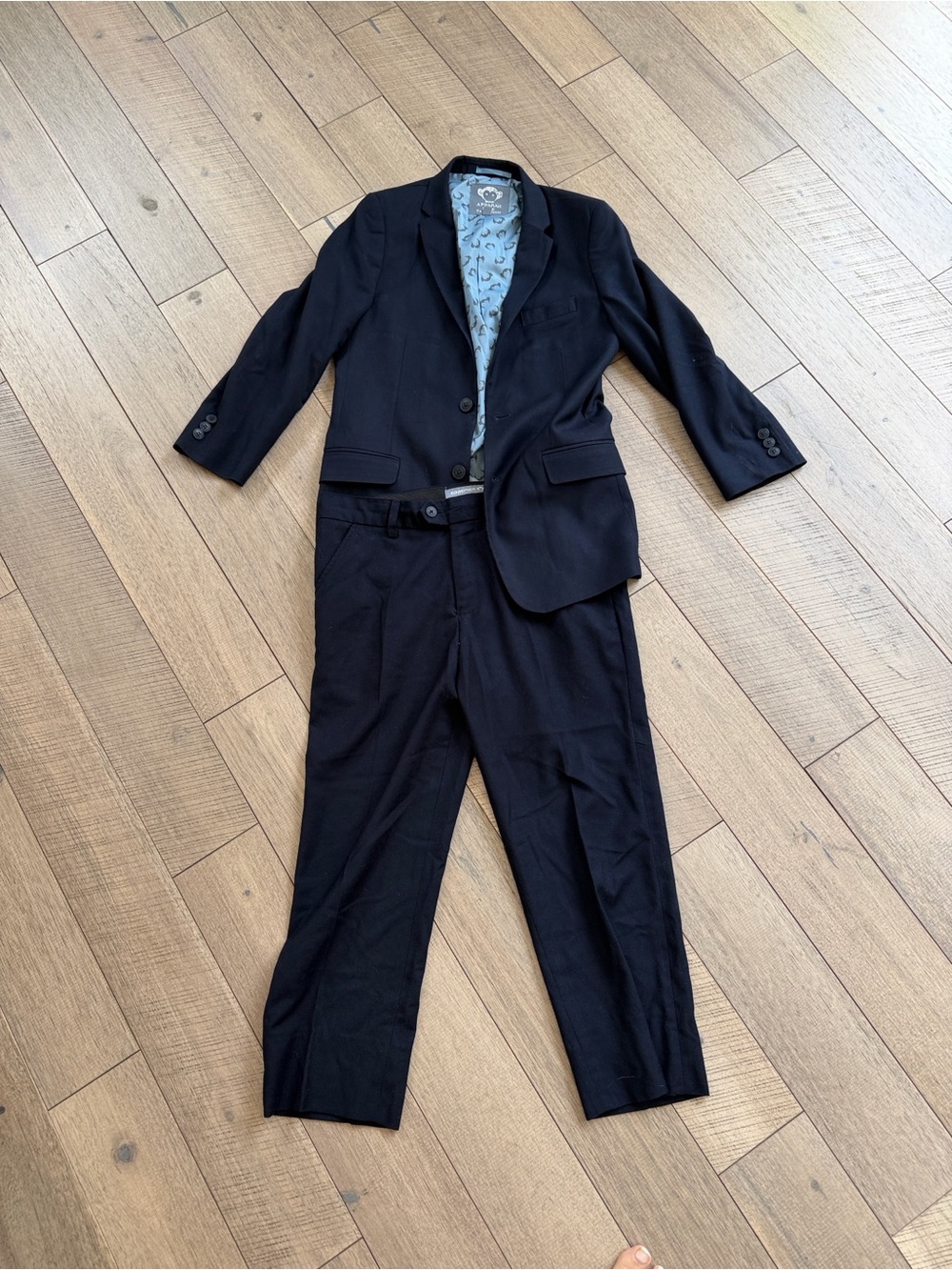 Boys Navy Blue Suit Jacket & Pants - Classic Two-Piece Blazer Set size 16